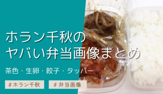 ホラン千秋のヤバい弁当画像まとめ！茶色・生卵・餃子・タッパー